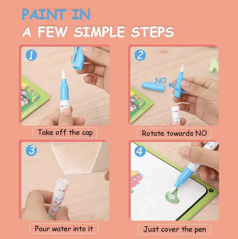 Buy 1 Get 1 𝐅𝐑𝐄𝐄 Reusable Magic water Book + Doodle pen (Limited OFFER)